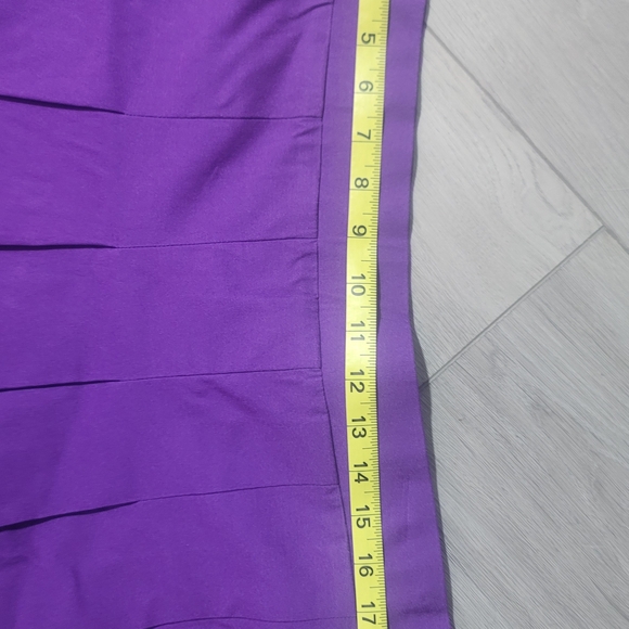 Purple Pleated Mini Skirt - Picture 5 of 7